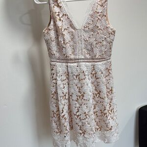 Alya White Lace Mini Dress